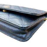 シャネル CHANEL マトラッセチェーンウォレット AP0250 ブラック GD金具 キャビアスキン レディース ウォレットチェーン