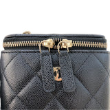 シャネル CHANEL クラシック スモールバニティ AP1340 ブラック ゴールド金具 キャビアスキン レディース ショルダーバッグ