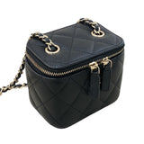 シャネル CHANEL クラシック スモールバニティ AP1340 ブラック ゴールド金具 キャビアスキン レディース ショルダーバッグ