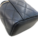 シャネル CHANEL クラシック スモールバニティ AP1340 ブラック ゴールド金具 キャビアスキン レディース ショルダーバッグ