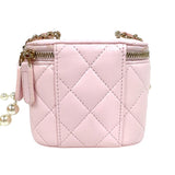 シャネル CHANEL スモールチェーンバニティ AP258 ピンク/ゴールド金具 ラムスキン レディース ショルダーバッグ