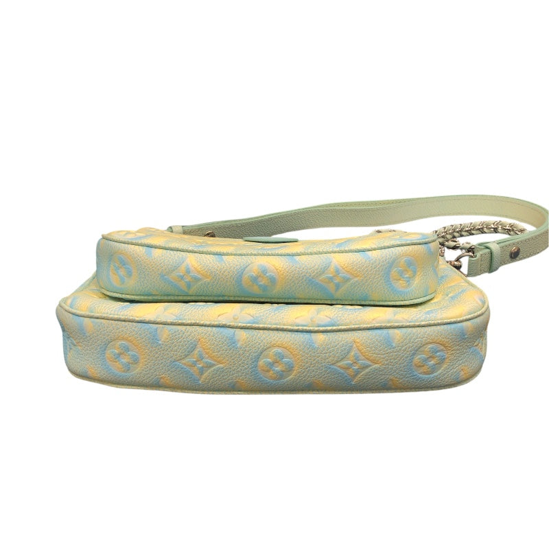 ルイ・ヴィトン LOUIS VUITTON ミュルティ・ポシェット・アクセソワール M46180 ブルー モノグラム・アンプラント レディース ショルダーバッグ