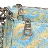 ルイ・ヴィトン LOUIS VUITTON ミュルティ・ポシェット・アクセソワール M46180 ブルー モノグラム・アンプラント レディース ショルダーバッグ