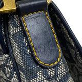 クリスチャン・ディオール Christian Dior サドルバッグ ネイビー ゴールド金具 トロッターキャンバス レディース ショルダーバッグ