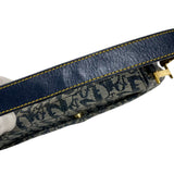 クリスチャン・ディオール Christian Dior サドルバッグ ネイビー ゴールド金具 トロッターキャンバス レディース ショルダーバッグ