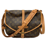 ルイ・ヴィトン LOUIS VUITTON ソミュール30 M42256 ブラウン モノグラムキャンバス レディース ショルダーバッグ