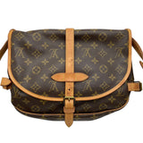 ルイ・ヴィトン LOUIS VUITTON ソミュール30 M42256 ブラウン モノグラムキャンバス レディース ショルダーバッグ