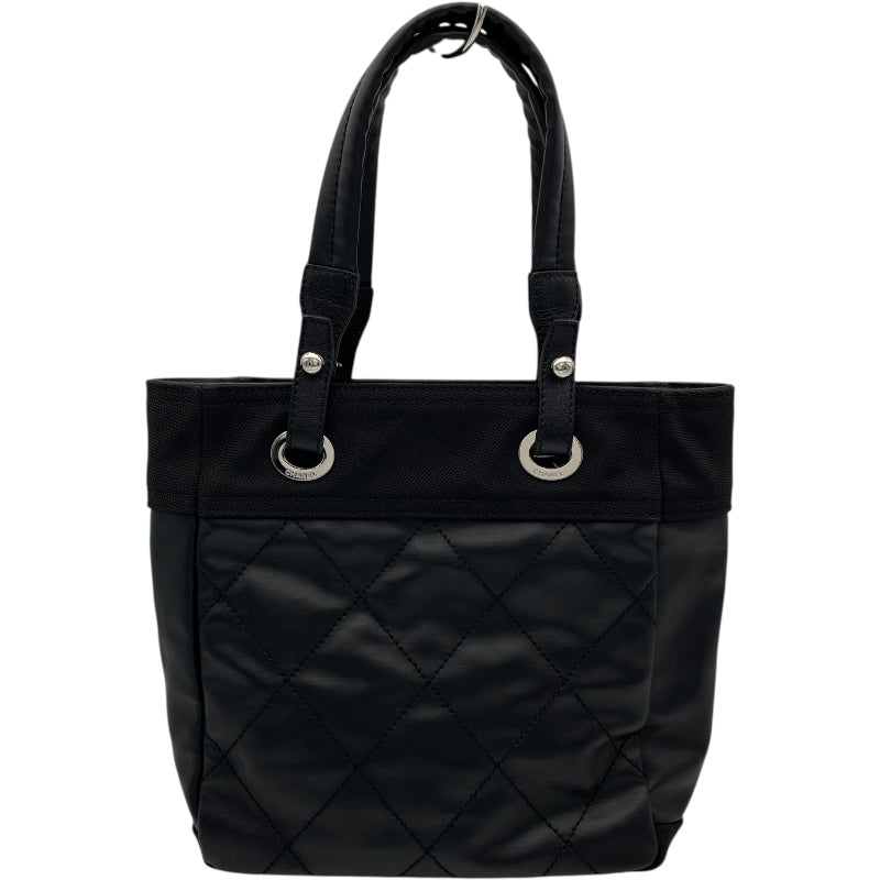 シャネル CHANEL パリビアリッツトートPM A34208 11番台 ブラック SV金具 コーティングキャンバス レディース トートバッグ