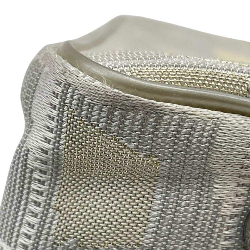 シャネル CHANEL ニュートラベルライントートPM A20457 10番台 シャンパンゴールド SV金具 ナイロンジャガード レディース ハンドバッグ