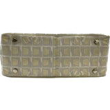 シャネル CHANEL ニュートラベルライントートPM A20457 10番台 シャンパンゴールド SV金具 ナイロンジャガード レディース ハンドバッグ