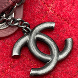 シャネル CHANEL 2WAY チェーントート A66709 15番台 レッド SV金具 フェルト レディース トートバッグ