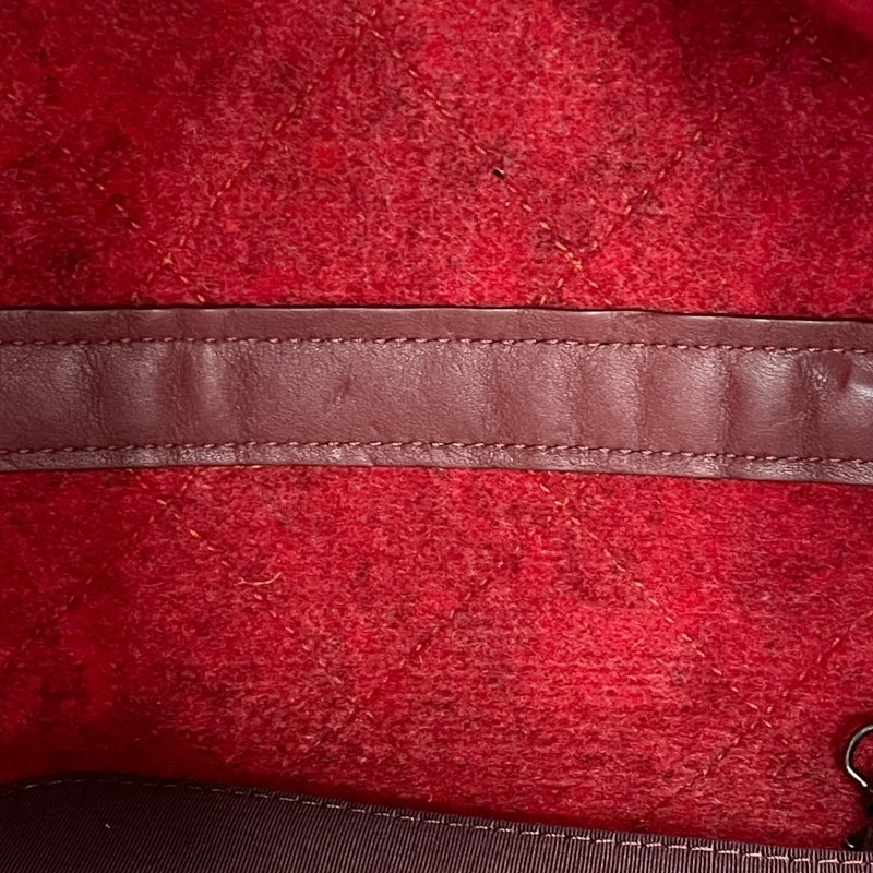 シャネル CHANEL 2WAY チェーントート A66709 15番台 レッド SV金具 フェルト レディース トートバッグ