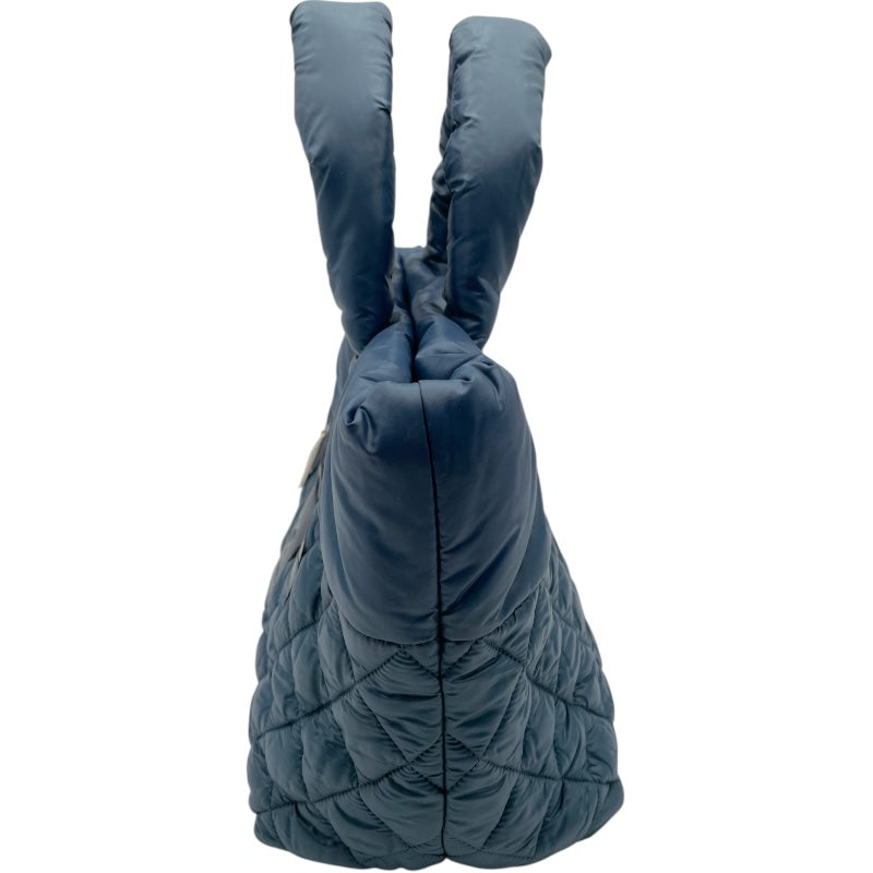 シャネル CHANEL コココクーン トートGM A47107 ブルー SV金具 ナイロン レディース トートバッグ