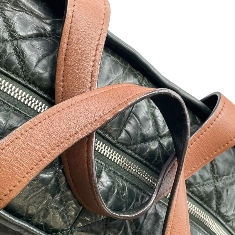 シャネル CHANEL チェーンショルダーバッグ A50605 14番台 グリーン SV金具 カーフ レディース ハンドバッグ