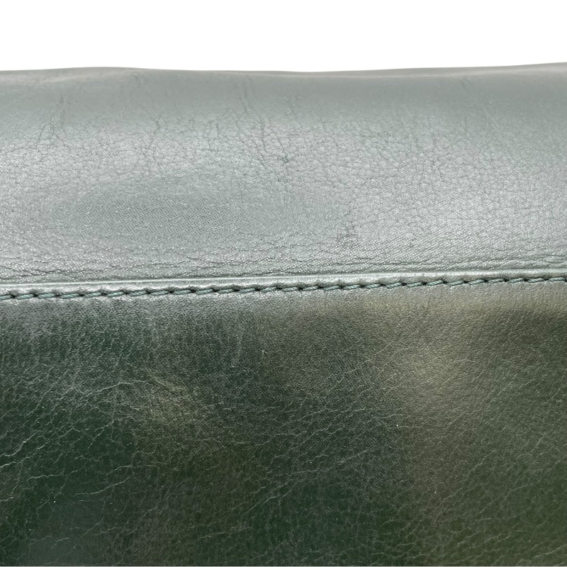 シャネル CHANEL チェーンショルダーバッグ A50605 14番台 グリーン SV金具 カーフ レディース ハンドバッグ