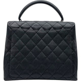 シャネル CHANEL マトラッセハンド A12397 5番台 ブラック SV金具 キャビアスキン レディース ハンドバッグ