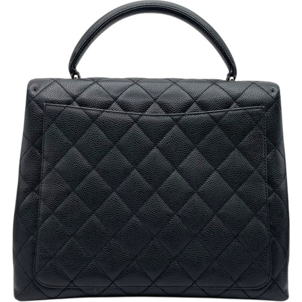 シャネル CHANEL マトラッセハンド A12397 5番台 ブラック SV金具 キャビアスキン レディース ハンドバッグ