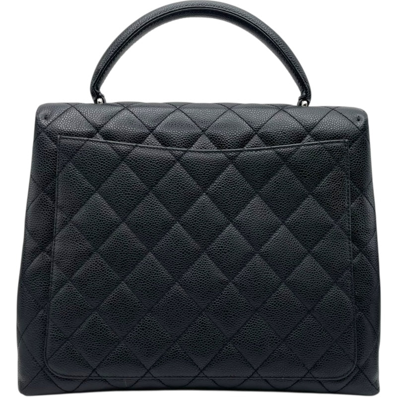 シャネル CHANEL マトラッセハンド A12397 5番台 ブラック SV金具 キャビアスキン レディース ハンドバッグ