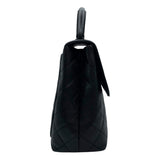 シャネル CHANEL マトラッセハンド A12397 5番台 ブラック SV金具 キャビアスキン レディース ハンドバッグ