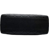 シャネル CHANEL マトラッセハンド A12397 5番台 ブラック SV金具 キャビアスキン レディース ハンドバッグ