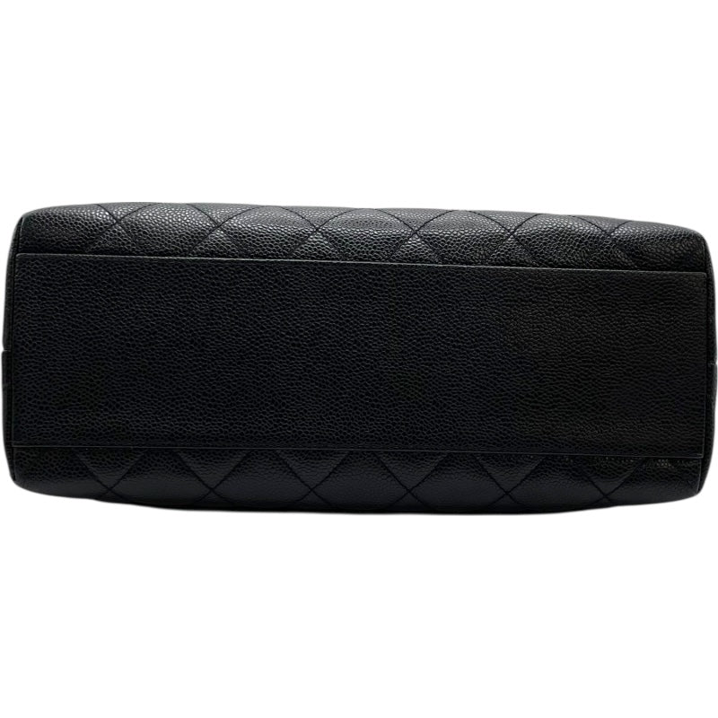 シャネル CHANEL マトラッセハンド A12397 5番台 ブラック SV金具 キャビアスキン レディース ハンドバッグ