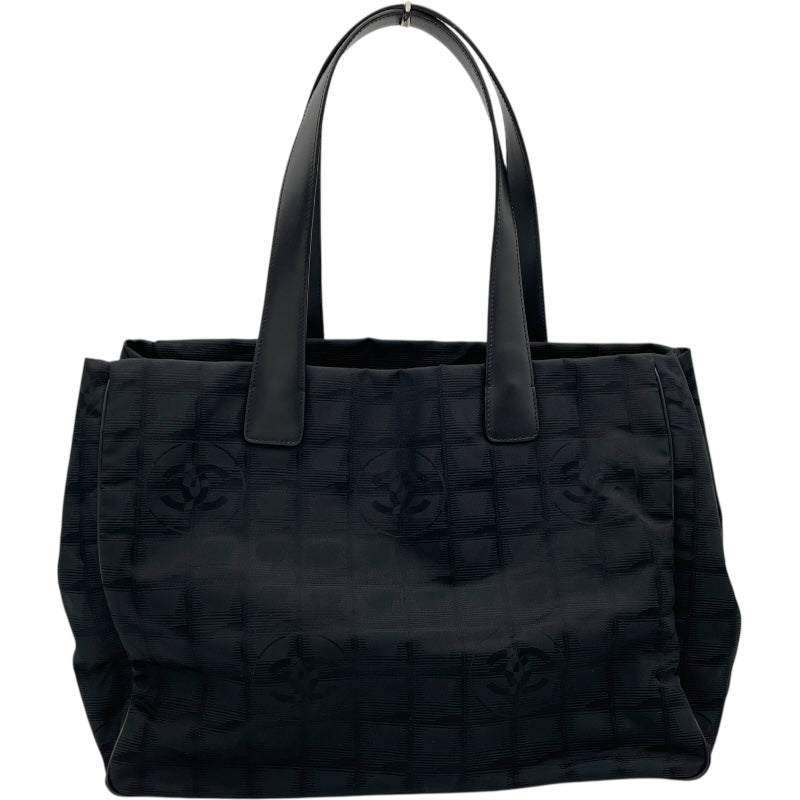 シャネル CHANEL ニュートラベルライン トートMM A15991 9番台 ブラック　GD金具 ナイロンジャガード レディース トートバッグ