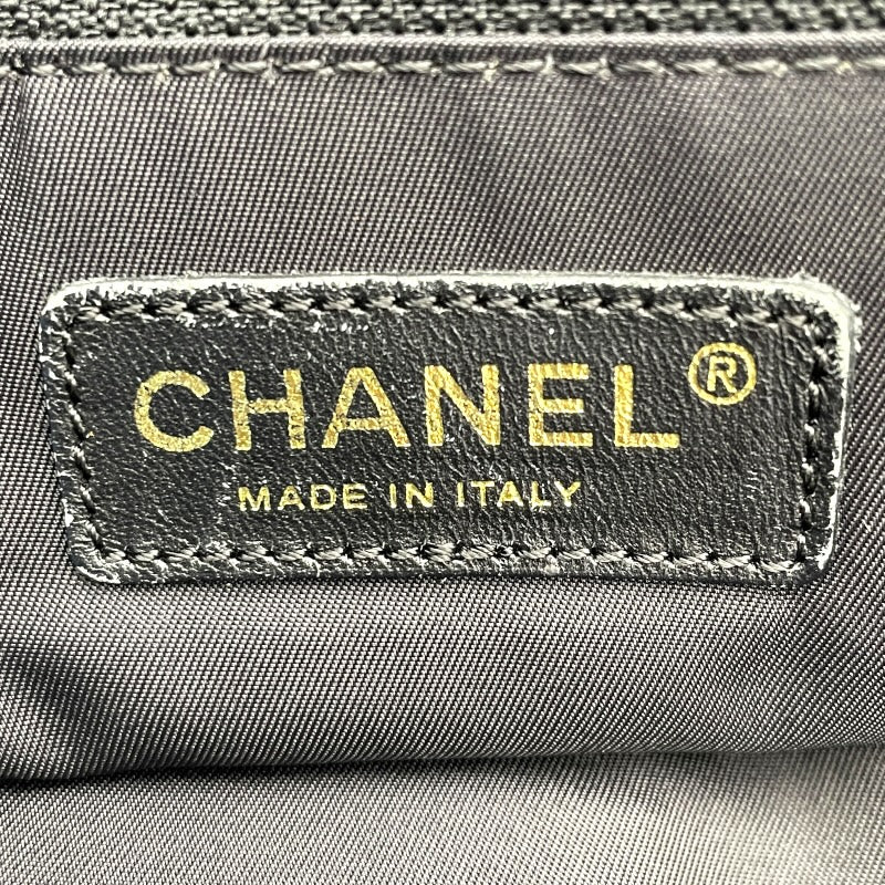 シャネル CHANEL ニュートラベルライン トートMM A15991 9番台 ブラック　GD金具 ナイロンジャガード レディース トートバッグ