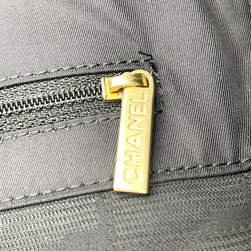 シャネル CHANEL ニュートラベルライン トートMM A15991 9番台 ブラック　GD金具 ナイロンジャガード レディース トートバッグ