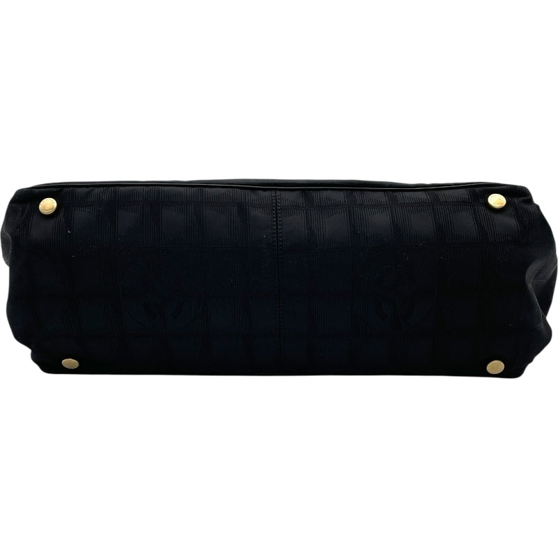 シャネル CHANEL ニュートラベルライン トートMM A15991 9番台 ブラック　GD金具 ナイロンジャガード レディース トートバッグ