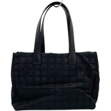 シャネル CHANEL ニュートラベルライン トートMM A15991 9番台 ブラック　GD金具 ナイロンジャガード レディース トートバッグ