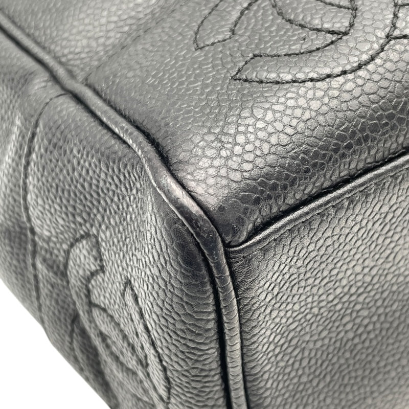 シャネル CHANEL ココチェーントート 3番台 ブラック　GD金具 キャビア レディース トートバッグ