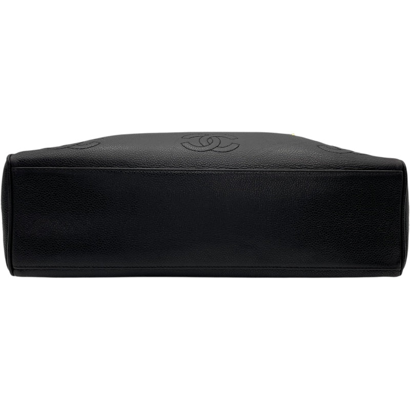 シャネル CHANEL ココチェーントート 3番台 ブラック　GD金具 キャビア レディース トートバッグ