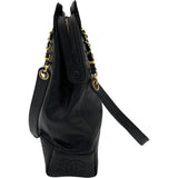 シャネル CHANEL ココチェーントート 3番台 ブラック　GD金具 キャビア レディース トートバッグ