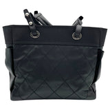 シャネル CHANEL パリビアリッツトートGM A34210 14番台 ブラック SV金具 コーディングキャンバス レディース トートバッグ