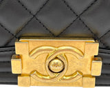 シャネル CHANEL ボーイシャネル25 A67086 ブラック GD金具 ラム レディース ショルダーバッグ