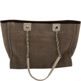 シャネル CHANEL ドーヴィルMM A67001 17番台 ブラウン SV金具 キャンバス レディース トートバッグ