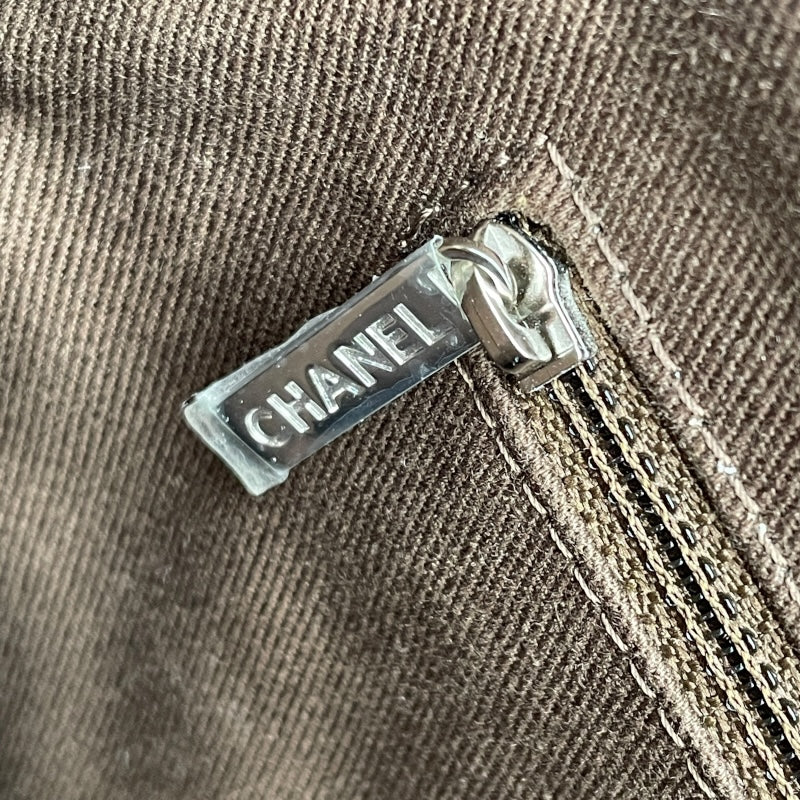 シャネル CHANEL ドーヴィルMM A67001 17番台 ブラウン SV金具 キャンバス レディース トートバッグ