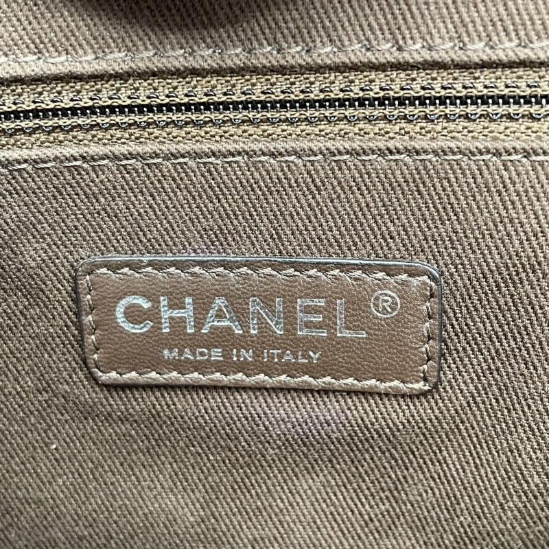 シャネル CHANEL ドーヴィルMM A67001 17番台 ブラウン SV金具 キャンバス レディース トートバッグ