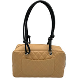 シャネル CHANEL カンボンライン ボーリング A25171 9番台 ベージュ・ブラック SV金具 ラム レディース ショルダーバッグ