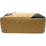 シャネル CHANEL カンボンライン ボーリング A25171 9番台 ベージュ・ブラック SV金具 ラム レディース ショルダーバッグ