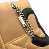 シャネル CHANEL カンボンライン ボーリング A25171 9番台 ベージュ・ブラック SV金具 ラム レディース ショルダーバッグ