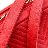 シャネル CHANEL ココマークチェーンバッグ 22番台 レッド　GD金具 カーフ レディース ハンドバッグ