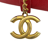 シャネル CHANEL ココマークチェーンバッグ 22番台 レッド　GD金具 カーフ レディース ハンドバッグ