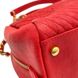 シャネル CHANEL ココマークチェーンバッグ 22番台 レッド　GD金具 カーフ レディース ハンドバッグ