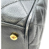 シャネル CHANEL マトラッセ ボストン A20997 ブラック GD金具 キャビア レディース ハンドバッグ