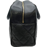 シャネル CHANEL マトラッセ ボストン A20997 ブラック GD金具 キャビア レディース ハンドバッグ