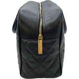 シャネル CHANEL マトラッセ ボストン A20997 ブラック GD金具 キャビア レディース ハンドバッグ