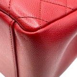 シャネル CHANEL GSTトート A50995 17番台 レッド SV金具 キャビア レディース トートバッグ