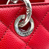 シャネル CHANEL GSTトート A50995 17番台 レッド SV金具 キャビア レディース トートバッグ