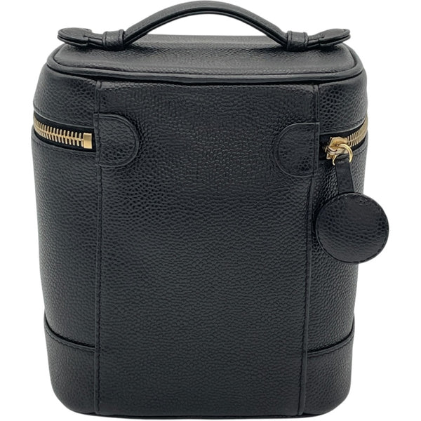 シャネル CHANEL ココマークバニティ A01998 7番台 ブラック GD金具 キャビア レディース ハンドバッグ